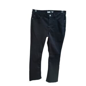 NWT LEE Women's Regular Fit Bootcut Mid Rise Stretch Denim Deep Dye Black Sz 8